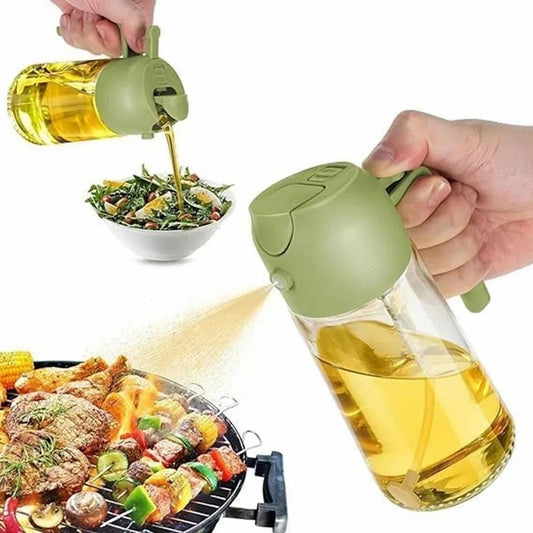 2 In 1 Glass Oil Spray Bottle - 2 PIECE