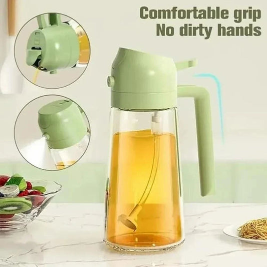 2 In 1 Glass Oil Spray Bottle - 2 PIECE